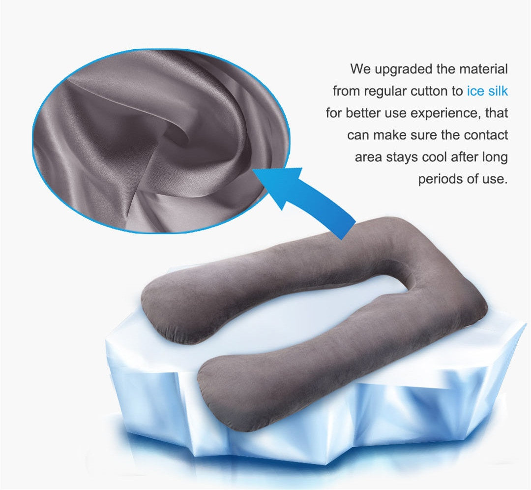U-Shaped Maternity Pillow — Cooling Ice Silk — view 2